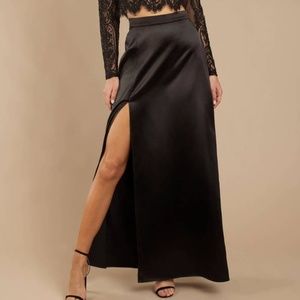 All Of Me Satin Maxi Skirt